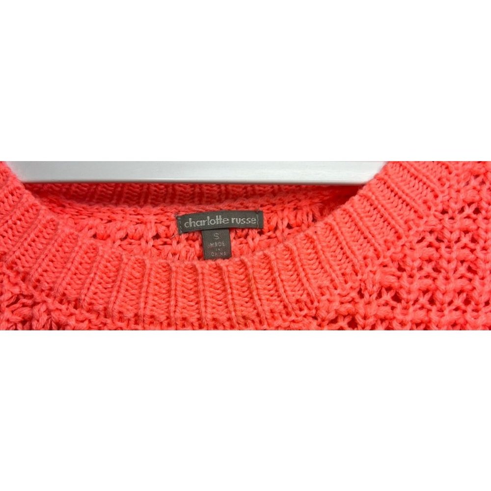 Women's Charlotte Russe Neon Orange Sweater Size Small - Picture 3 of 3